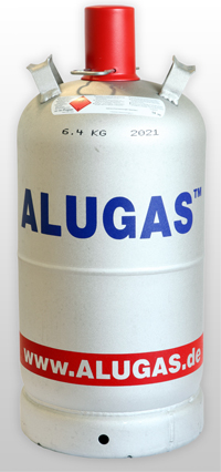 Alugasflasche 14kg mit Kragen